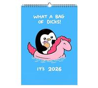 Calendar 2026: Offensively Cute & Unapologetically Fun! 12-Month Funny Animals Calendar, 8.27" x 11.69" Spiral-Bound Wall-Mountable for Home/Office/Kitchen, Animal Lovers (1pcs)