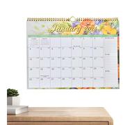 Calendar 2026, Planner with Flower Design 37 x 30 cm | 18 Month Calendar for the Years 2026-2027, for Desk Office School Work Home Daily Planning Year