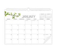 Calendar 2026 UK 2026 Wall Calendar Family Calendars from January 2026 to December 2026,12 Month to View Wall Planner,A4 Landscape Calendars Large Blocks, Holidays, Thick Paper (Green Leaf)