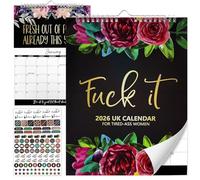Calendar 2026 UK for Tired-Ass Women 2026 Fu_ck it Wall Calendars UK Monthly Calendars Gag Gift for Women Sweary Calendar Thick Pape for Family Home Office(Includes one sticker)
