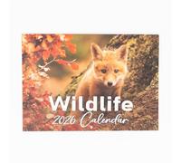 Calendar 2026 UK Wildlife - Animal British Wildlife Nature Photography - Foxes, Deer, Owls - Month to View Planner, A3 When Open - Premium 170gsm Silk Paper