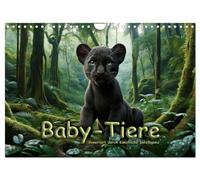Calendar 2027 · Baby animals | AI-generated baby animals in themed scenes every month · DIN A4 Landscape · CALVENDO Wall Calendar