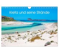 Calendar 2027 · Crete and Its Beaches | A stylish wall calendar featuring stunning, turquoise-colored beaches in Crete… · DIN A4 Landscape · CALVENDO Wall Calendar