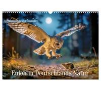 Calendar 2027 · Owls in Germany's Natural World | Light as a feather in the moonlight · DIN A3 Landscape · CALVENDO Wall Calendar