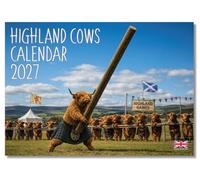 Calendar 2027 UK Highland Cows 2027 Calendar uk. One Month to View. A3 when open. Wall Calendar by Absolutely Yours.