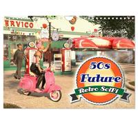 Calendar 2027 · US Version · 50s Future - Retro SciFi | Visions of the future from the perspective of the fifties · 12" × 8" Landscape · CALVENDO Wall Calendar