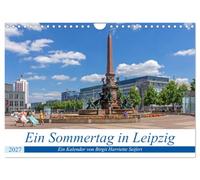 Calendar 2027 · US Version · A summer day in Leipzig | Photographic city walk through the historic center of Leipzig · 12" × 8" Landscape · CALVENDO Wall Calendar