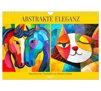 Calendar 2027 · US Version · Abstract elegance. Artistic animal motifs in | beautiful colors · Fantastic animal world in abstract illustrations in oil… · 12" × 8" Landscape · CALVENDO Wall Calendar