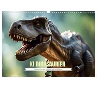 Calendar 2027 · US Version · AI dinosaurs - rulers of the air, land and sea | Dinosaurs · a long gone and different world · 17" × 12" Landscape · CALVENDO Wall Calendar