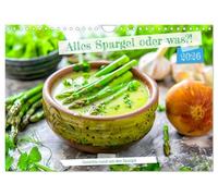Calendar 2027 · US Version · All asparagus or what? - Dishes all about | asparagus · From classics to new AI ideas: Asparagus in all its glory · 12" × 8" Landscape · CALVENDO Wall Calendar