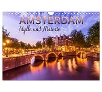 Calendar 2027 · US Version · AMSTERDAM Idyll and history | Charming impressions from the old town · 12" × 8" Landscape · CALVENDO Wall Calendar