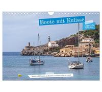 Calendar 2027 · US Version · Boats with backdrop | Boats are ubiquitous on the waterfront · here they are perfectly staged… · 12" × 8" Landscape · CALVENDO Wall Calendar