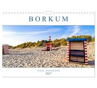 Calendar 2027 · US Version · Borkum island panorama | The high seas island with stunning beaches · 12" × 8" Landscape · CALVENDO Wall Calendar