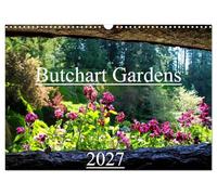 Calendar 2027 · US Version · Butchart Gardens 2027 | A walk through the most beautiful flower garden in the world · 17" × 12" Landscape · CALVENDO Wall Calendar