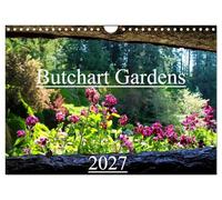 Calendar 2027 · US Version · Butchart Gardens 2027 | A walk through the most beautiful flower garden in the world · 12" × 8" Landscape · CALVENDO Wall Calendar