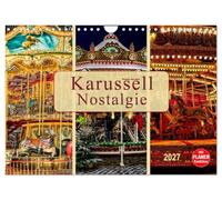 Calendar 2027 · US Version · Carousel - Nostalgia | Previously found at every village fair, everyone knows it · the carousel · 12" × 8" Landscape · CALVENDO Wall Calendar