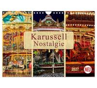 Calendar 2027 · US Version · Carousel - Nostalgia | Previously found at every village fair, everyone knows it · the carousel · 12" × 8" Landscape · CALVENDO Wall Calendar
