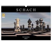 Calendar 2027 · US Version · CHESS - Game of Kings | Fantastic pictures from the world of chess · 17" × 12" Landscape · CALVENDO Wall Calendar