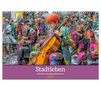 Calendar 2027 · US Version · City life - With slightly quirky residents | A lot going on in the city · 17" × 12" Landscape · CALVENDO Wall Calendar
