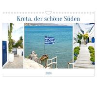 Calendar 2027 · US Version · Crete, the beautiful south | Crete is not only worth a trip as far as beach vacations are concerned, there… · 12" × 8" Landscape · CALVENDO Wall Calendar