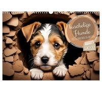 Calendar 2027 · US Version · Cuddly dogs - little heartbreakers in action | A cute dog picture every month · 17" × 12" Landscape · CALVENDO Wall Calendar