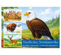 Calendar 2027 · US Version · Cute North America | Discover the friendly side of wild North American animals in detailed… · 12" × 8" Landscape · CALVENDO Wall Calendar