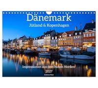 Calendar 2027 · US Version · Denmark - Jutland | Impressions in pictures of Jutland and the capital Copenhagen · 12" × 8" Landscape · CALVENDO Wall Calendar