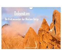 Calendar 2027 · US Version · Dolomites - The three thousand meter peaks of | the Pale Mountains · Fascinating picture journey through the highest mountains… · 12" × 8" Landscape · CALVENDO Wall Calendar