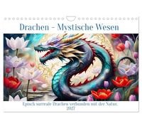 Calendar 2027 · US Version · Dragons - Mystical creatures | Epic surreal dragons connected with nature · 12" × 8" Landscape · CALVENDO Wall Calendar
