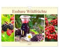 Calendar 2027 · US Version · Edible wild fruits. Aromatic delicacies from | nature · The natural snack garden in the forest and along the way · 12" × 8" Landscape · CALVENDO Wall Calendar