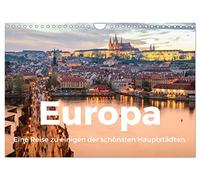 Calendar 2027 · US Version · Europe - A journey to some of the most | beautiful capitals · Experience every month a new motif of an impressive… · 12" × 8" Landscape · CALVENDO Wall Calendar