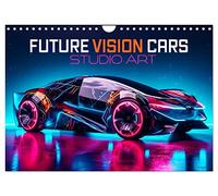 Calendar 2027 · US Version · Future Vision Cars-Studio Art | Get ready for the future · Futuristic cars to touch from AI · 12" × 8" Landscape · CALVENDO Wall Calendar