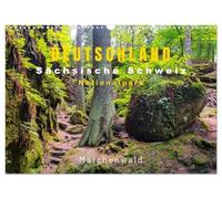 Calendar 2027 · US Version · GERMANY, Saxon Switzerland National Park | Fairytale Forest · Moss, rocks, magic · forest as in a dream · 17" × 12" Landscape · CALVENDO Wall Calendar