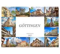 Calendar 2027 · US Version · Göttingen impressions | Twelve unique images of the city of Göttingen · 17" × 12" Landscape · CALVENDO Wall Calendar