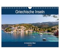 Calendar 2027 · US Version · Greek islands in the Ionian Sea | From Corfu to Kefalonia, discover Greek islands · 12" × 8" Landscape · CALVENDO Wall Calendar