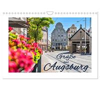 Calendar 2027 · US Version · Greetings from Augsburg | A charming walk through the and historic city of water · 12" × 8" Landscape · CALVENDO Wall Calendar