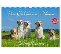 Calendar 2027 · US Version · Happiness has a name - Golden Retriever | One of the most beautiful and popular dog breeds on 13 wonderful photos · 17" × 12" Landscape · CALVENDO Wall Calendar
