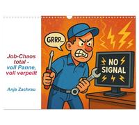 Calendar 2027 · US Version · Job-Chaos total - voll Panne, voll verpeilt | Cheerful professional world with cartoon characters · 17" × 12" Landscape · CALVENDO Wall Calendar