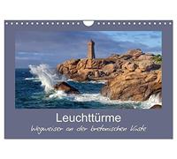 Calendar 2027 · US Version · Lighthouses - signposts on the Breton coast | Brittany · Guardian of the stormy Atlantic · 12" × 8" Landscape · CALVENDO Wall Calendar