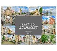 Calendar 2027 · US Version · Lindau Lake Constance Impressions | Experience a walk through the beautiful Lindau · 17" × 12" Landscape · CALVENDO Wall Calendar