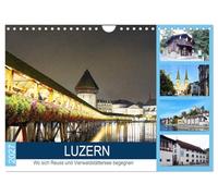 Calendar 2027 · US Version · LUZERN Where the Reuss and Lake Lucerne meet | A tourist place worth seeing in Switzerland · 12" × 8" Landscape · CALVENDO Wall Calendar