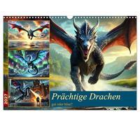 Calendar 2027 · US Version · Magnificent dragons, good or evil | One of the most fascinating mythical creatures is the dragon · 17" × 12" Landscape · CALVENDO Wall Calendar