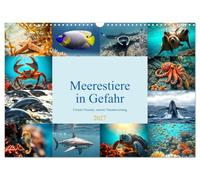 Calendar 2027 · US Version · Marine animals in danger - Our oceans, our | responsibility · Impressive motifs show the beauty and threat of marine… · 17" × 12" Landscape · CALVENDO Wall Calendar