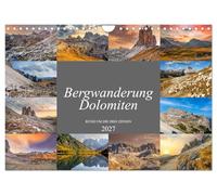 Calendar 2027 · US Version · Mountain hike Dolomites around the Three Peaks | A colorful picture journey around the Three Peaks · 12" × 8" Landscape · CALVENDO Wall Calendar