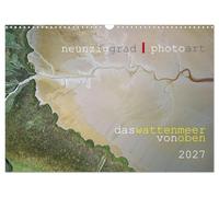 Calendar 2027 · US Version · neunziggrad I photoart: the wadden sea from | above · The Wadden Sea offers unexpected sights · 17" × 12" Landscape · CALVENDO Wall Calendar