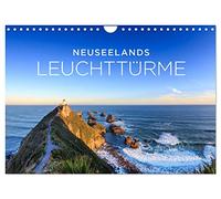 Calendar 2027 · US Version · New Zealand lighthouses | The most beautiful lighthouses along the New Zealand coast · 12" × 8" Landscape · CALVENDO Wall Calendar