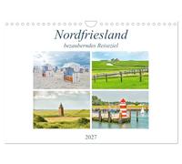 Calendar 2027 · US Version · North Frisia - enchanting destination | The North Sea coast of Schleswig-Holstein with idyllic landscapes and mud flats · 12" × 8" Landscape · CALVENDO Wall Calendar