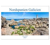 Calendar 2027 · US Version · Northern Spain Galicia | Impressions from Spain's north, the beautiful province of Galicia · 17" × 12" Landscape · CALVENDO Wall Calendar