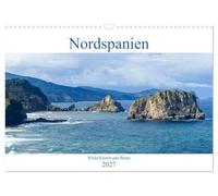 Calendar 2027 · US Version · Northern Spain - Wild coasts and mountains | Rough beauty from the Basque Country to Galicia · coasts and high… · 17" × 12" Landscape · CALVENDO Wall Calendar