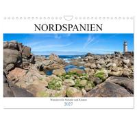 Calendar 2027 · US Version · Northern Spain - Wonderful beaches and coasts | The calendar takes you to the wonderful beaches and coasts in northern Spain · 12" × 8" Landscape · CALVENDO Wall Calendar
